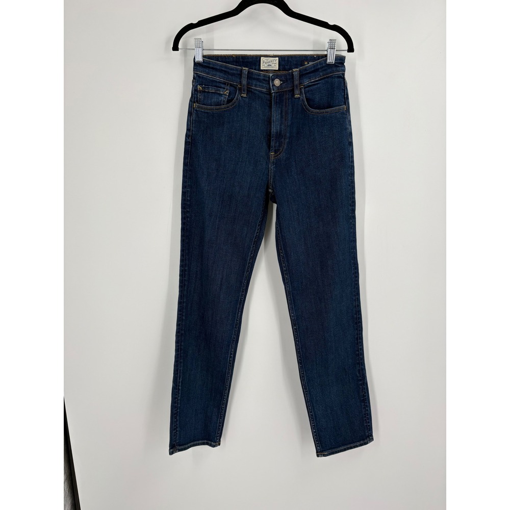 Faherty Brand Feel Good Denim Dark Wash Special Weave Straight Leg Jeans Size 27